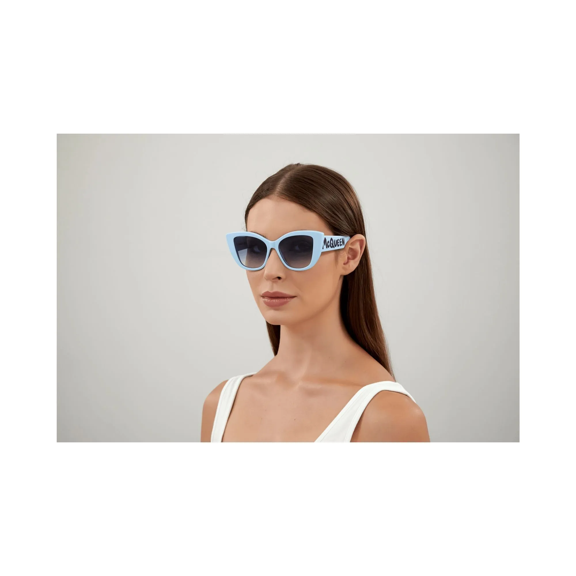   Alexander McQueen AM0347S - 004 Azzurro | Occhiale Da Sole Donna 