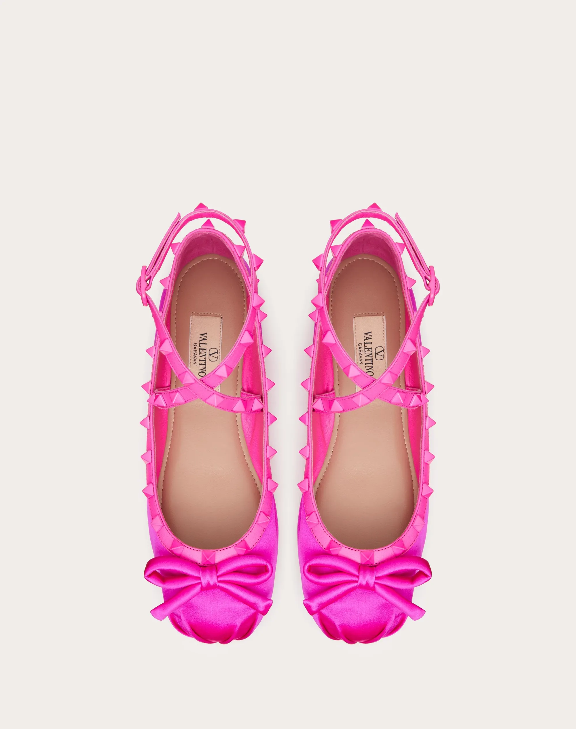 BALLERINA ROCKSTUD IN RASO E BORCHIE IN TONO