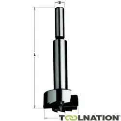 CMT 537.250.31 Punta Forstner con gambo cilindrico, destra 25 mm