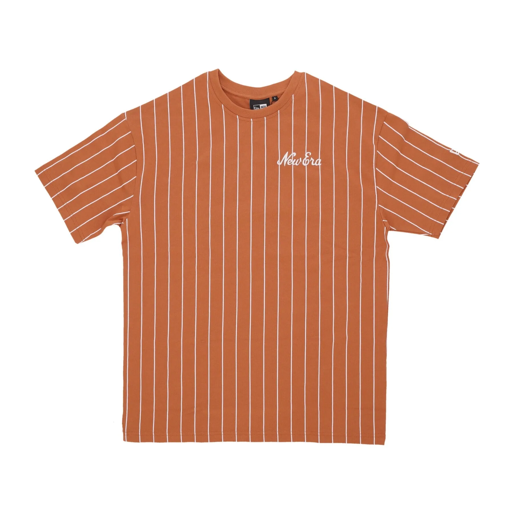 Maglietta Uomo Ne Pinstripe Os Tee Spring Toffee/white