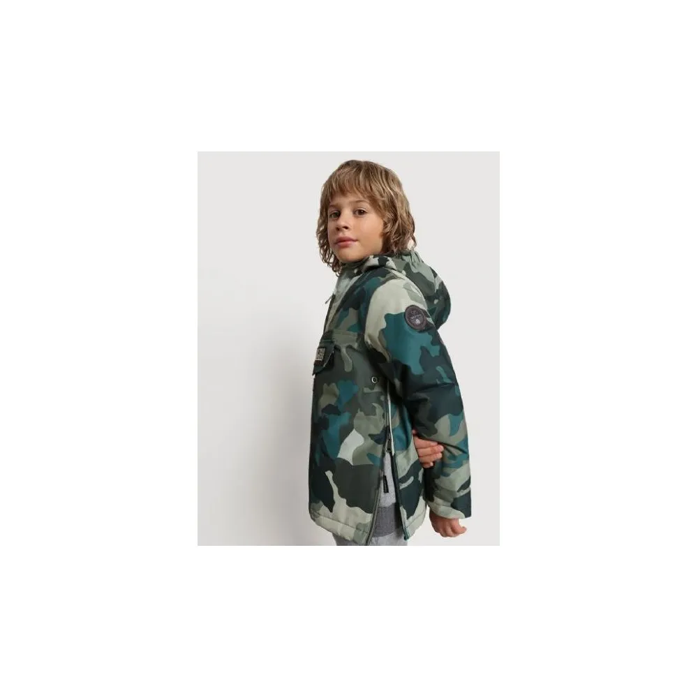 NAPAPIJRI - GIACCA RAINFOREST - BAMBINO - VERDE/CAMUFLAGE - NA4FOP