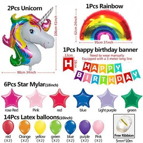 Palloncini unicorno per compleanno kit fai da te con festone