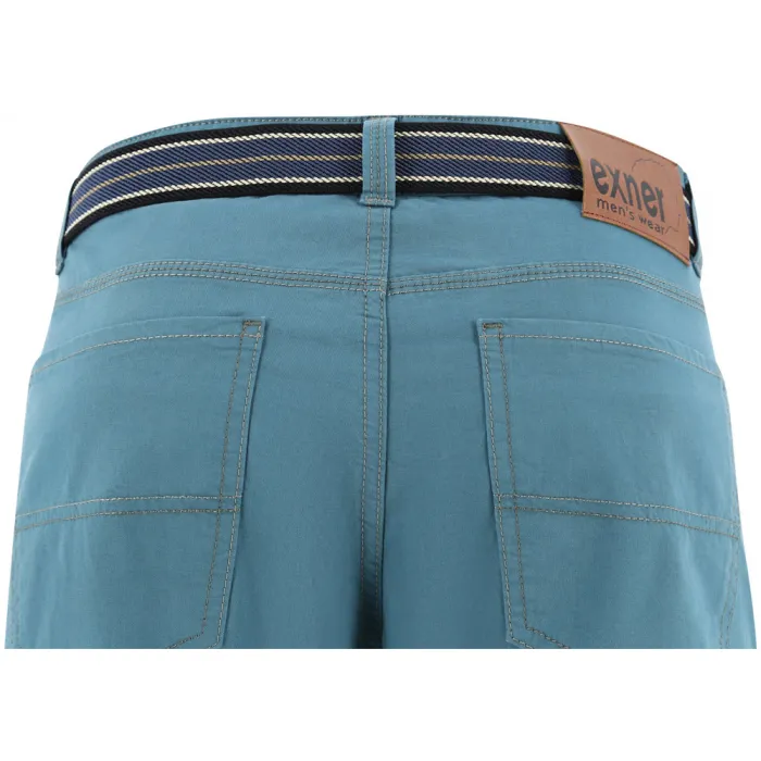 Pantalone 5 tasche Exner in cotone/stretch Steel blue