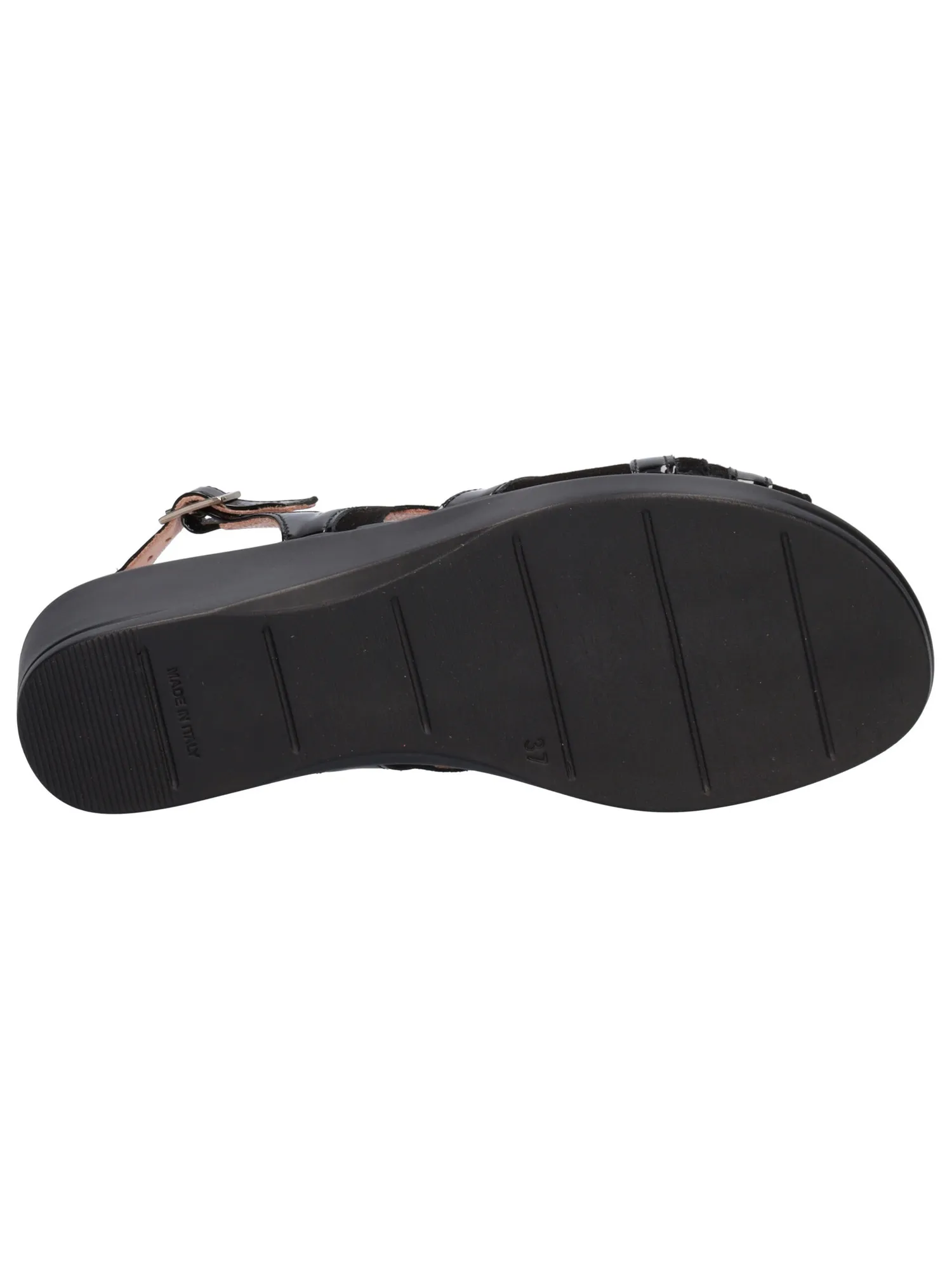 Sandalo con zeppa Confort da donna nero