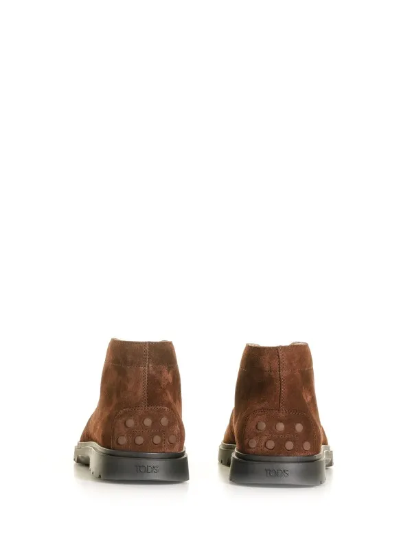 Suede ankle boot