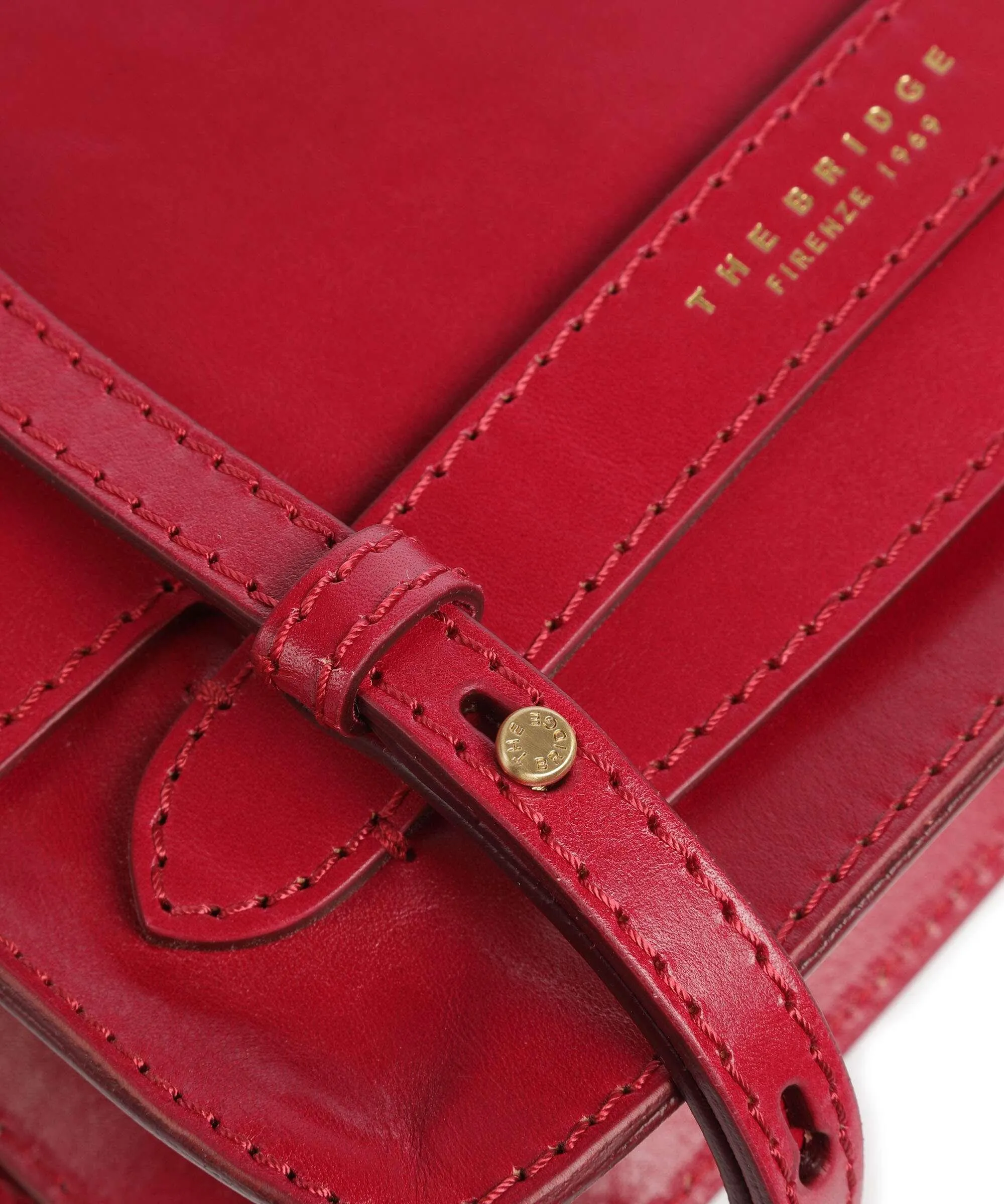  The Bridge Lucrezia Borsa a tracolla pelle di vacchetta liscia rosso  