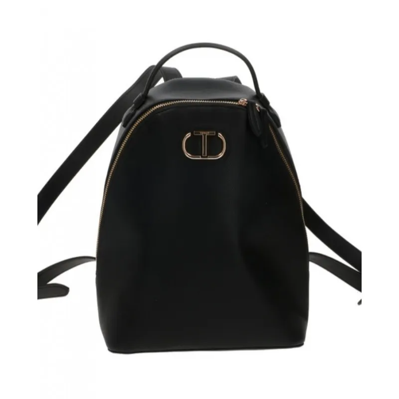 TWINSET zaino con oval T NERO